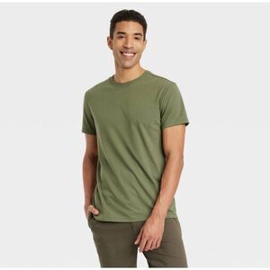 Goodfellow & Co Mens Green Every Wear Short Sleeve Tee, Large